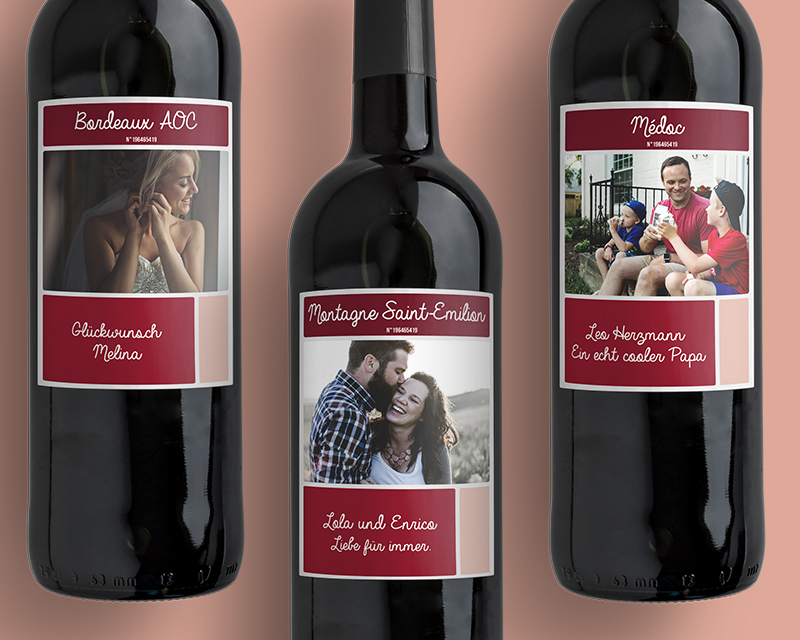 Bild 4 des Produkts Bordeaux-Weinflaschen Foto Eleganz anzeigen