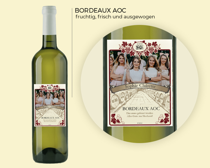 Flasche Weißwein AOP Luberon - Foto Klassisch