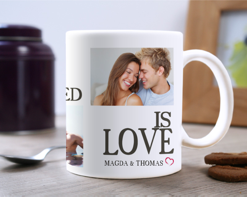 Bild 1 des Produkts Personalisierte Foto-Tasse - All we need is Love anzeigen