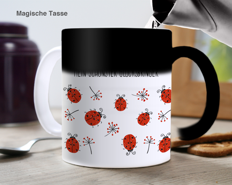 Personalisierte Tasse - Marienkäfer Glücksbringer