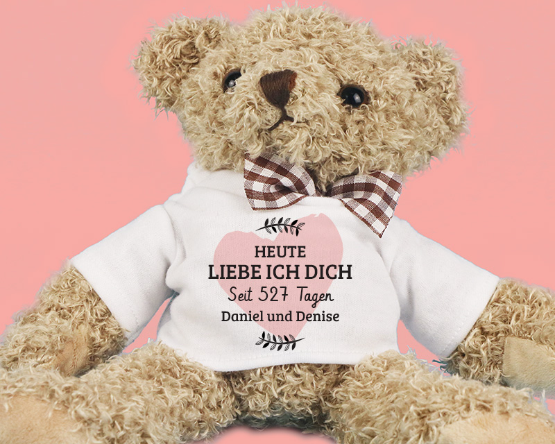 Personalisierbarer Teddybär - Ich liebe dich seit ...