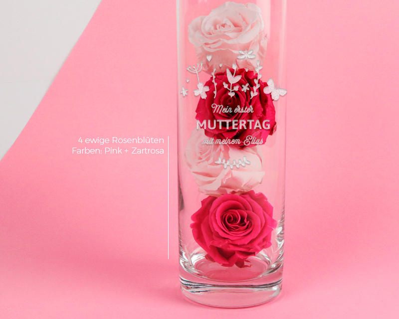 Bild 2 des Produkts Personalisierbare Vase mit Gravur - Kollektion Erster Muttertag anzeigen