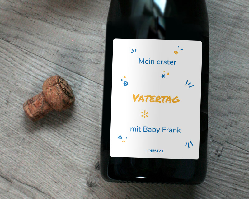 Personalisierbarer Champagner - Mein erster Vatertag