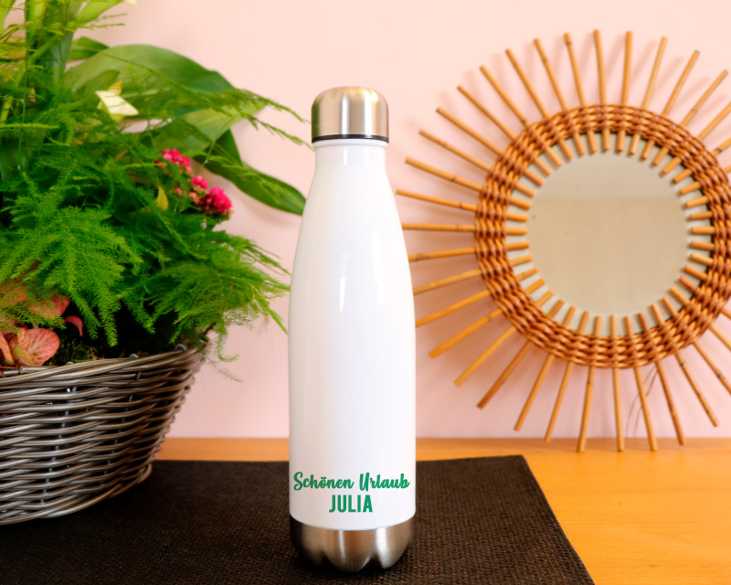 Bild 2 des Produkts Personalisierbare Isolierflasche aus Edelstahl - Ananas Sommer anzeigen