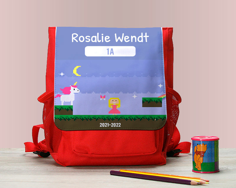 Personalisierbarer Rucksack für Kinder - Retro Videospiel - für Mädchen