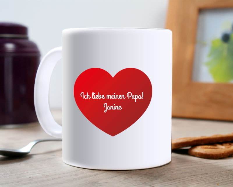 Bild 2 des Produkts Personalisierte Tasse - "Ich liebe meinen Papa" anzeigen