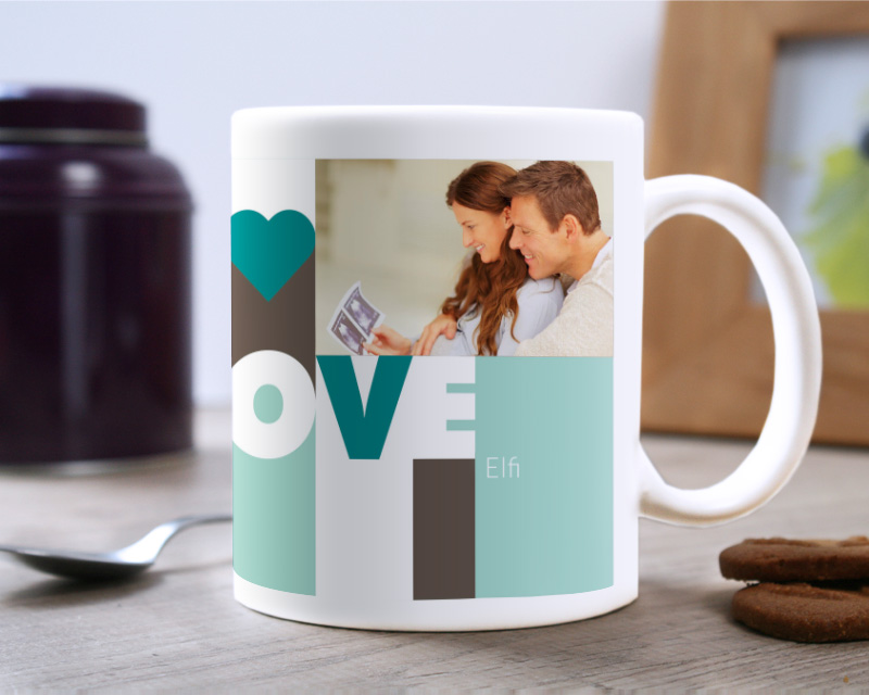 Personalisierte Foto-Tasse - LOVE