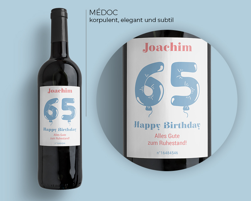 Bild 3 des Produkts Bordeaux Weinflaschen - Kollektion Geburtstags-Luftballons anzeigen