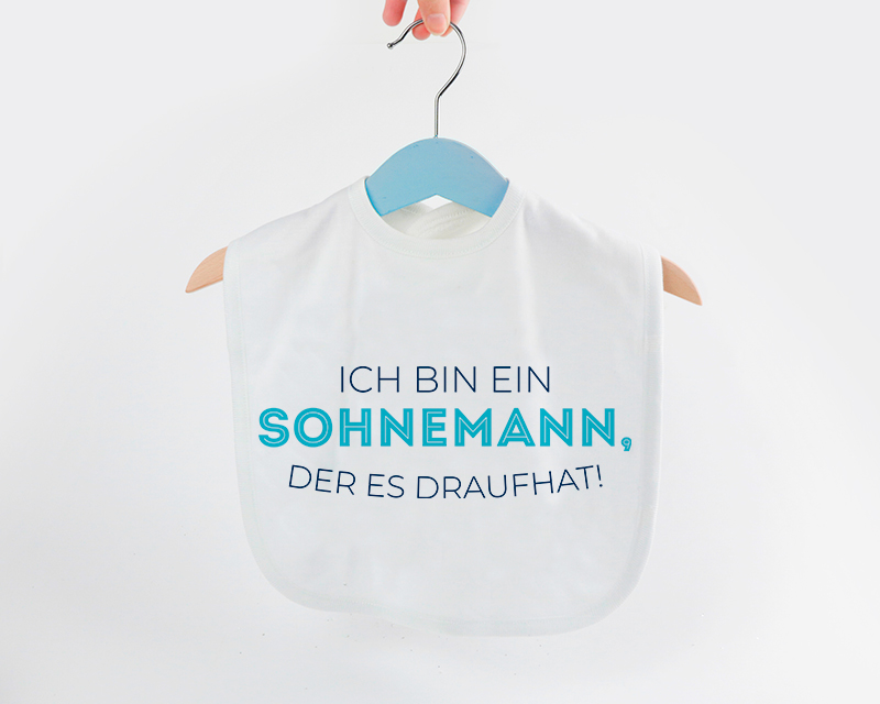 Bild 1 des Produkts Personalisierbares Baby Lätzchen - Kollektion 'Ich hab's drauf' - Modell Blau anzeigen