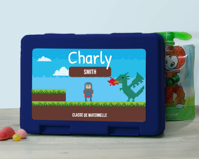 Bild 3 des Produkts Personalisierbare Brotdose - Retro Videospiel - Ausführung für Jungen anzeigen