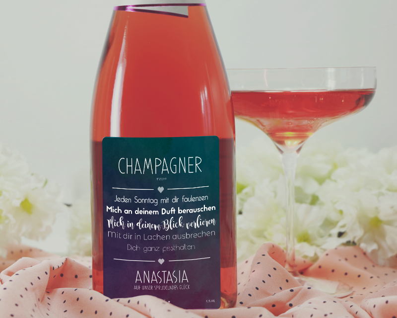 Flasche Rosé-Champagner Mon amour