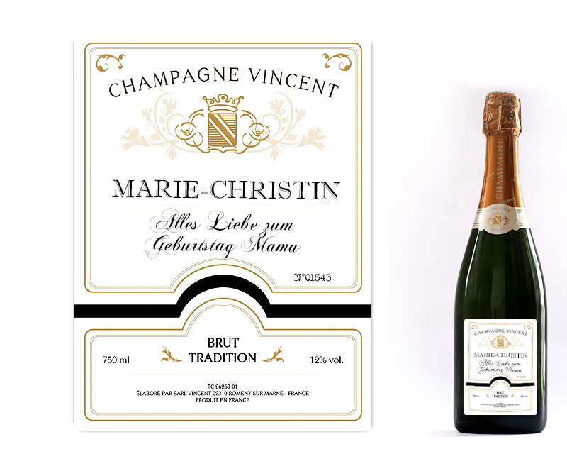 Personalisierter Champagner mit Ihrem Namen