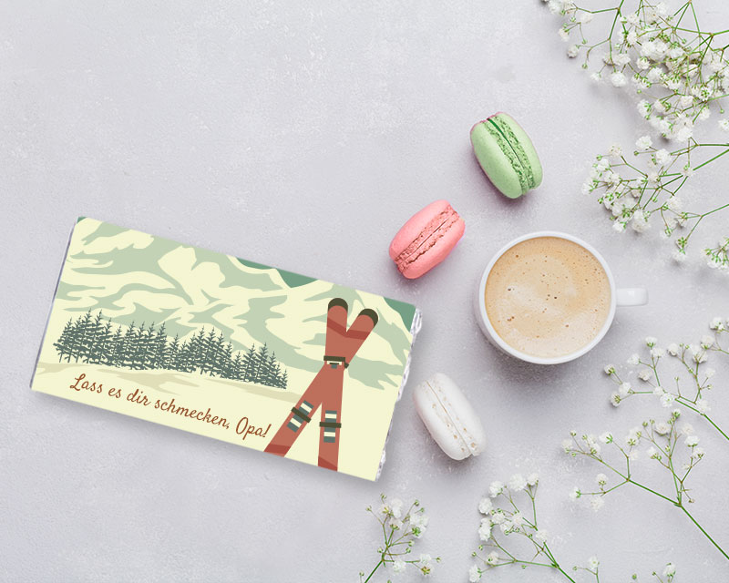 Bild 1 des Produkts Tafel Schokolade Retro Ski anzeigen