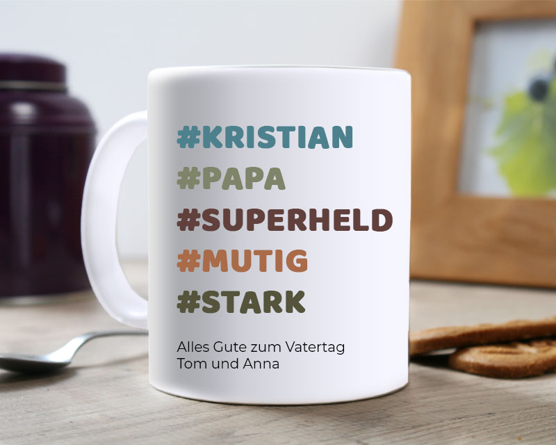 Personalisierte Tasse - Hashtag - Firma