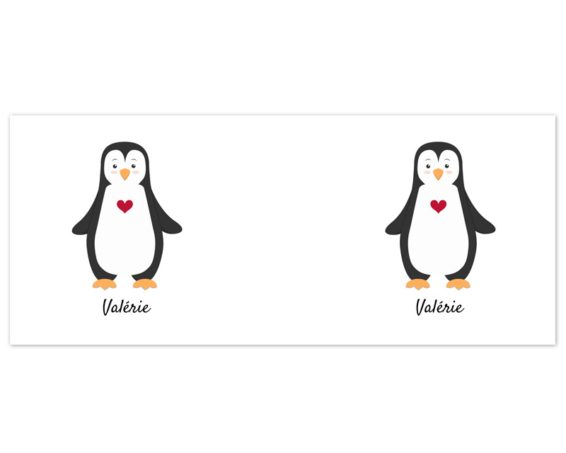 2er-Set personalisierte Tassen - Pinguine