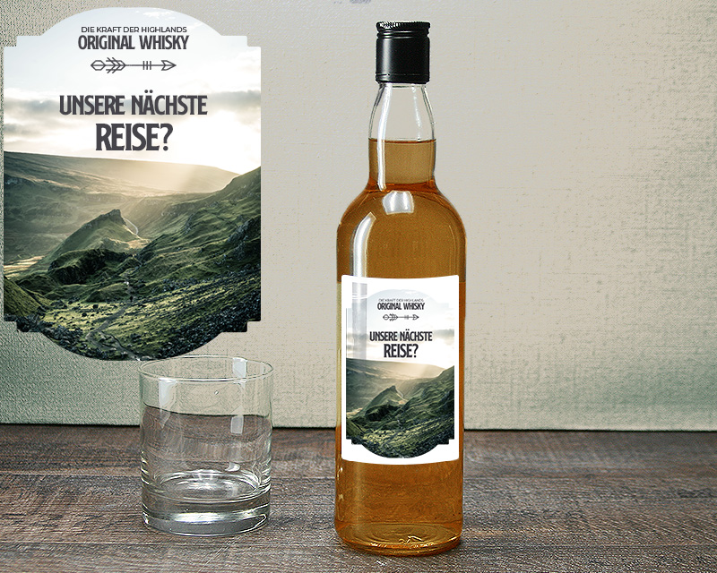 Bild 2 des Produkts Personalisierbare Whiskyflasche - Die Kraft der Highlands anzeigen