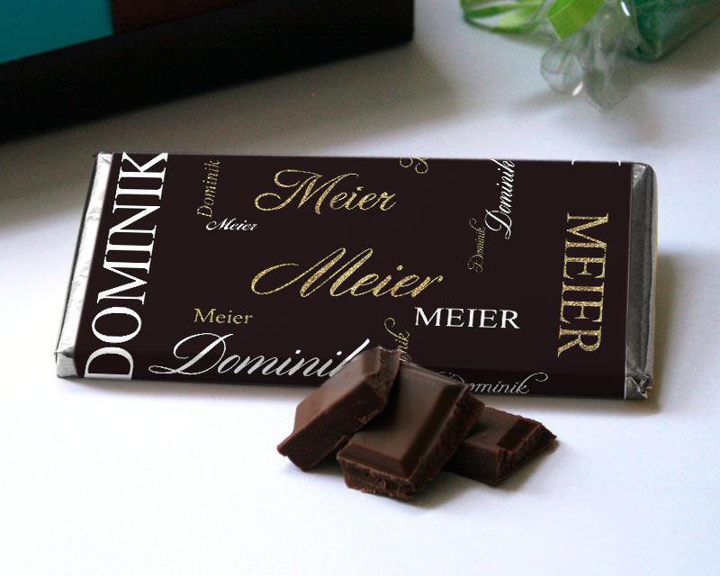 Bild 1 des Produkts Tafel Schokolade Glitzer Signatur anzeigen