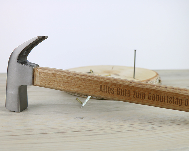 Hammer mit personalisierbarer Gravur - Botschaft