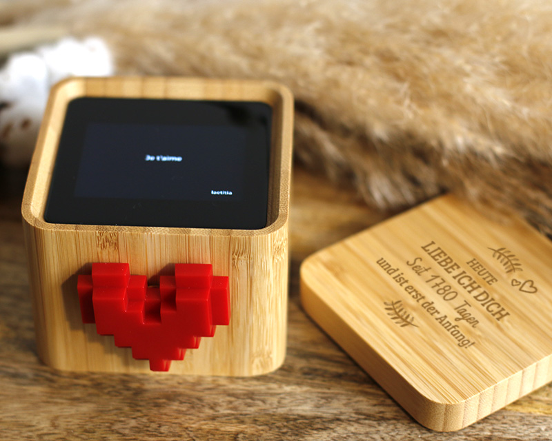 Lovebox - Interaktive Box für Liebesbotschaften - Heute liebe ich dich schon seit... Tagen