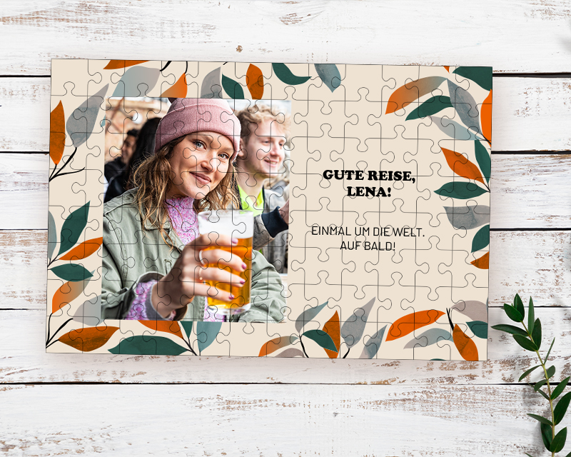 Personalisiertes Puzzle Foto und Text - 96 Teile