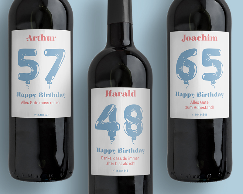 Bild 4 des Produkts Bordeaux Weinflaschen - Kollektion Geburtstags-Luftballons anzeigen