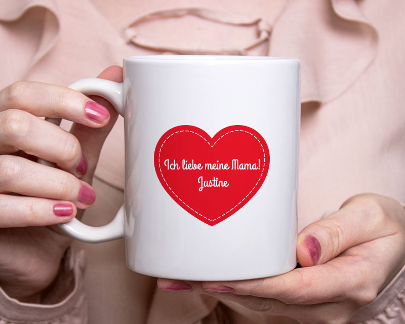 Bild 2 des Produkts Personalisierte Tasse - "Ich liebe meine Mama" anzeigen