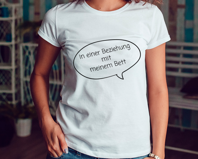 Bild 1 des Produkts Personalisierbares T-Shirt für Frauen weiß - Sprechblase anzeigen