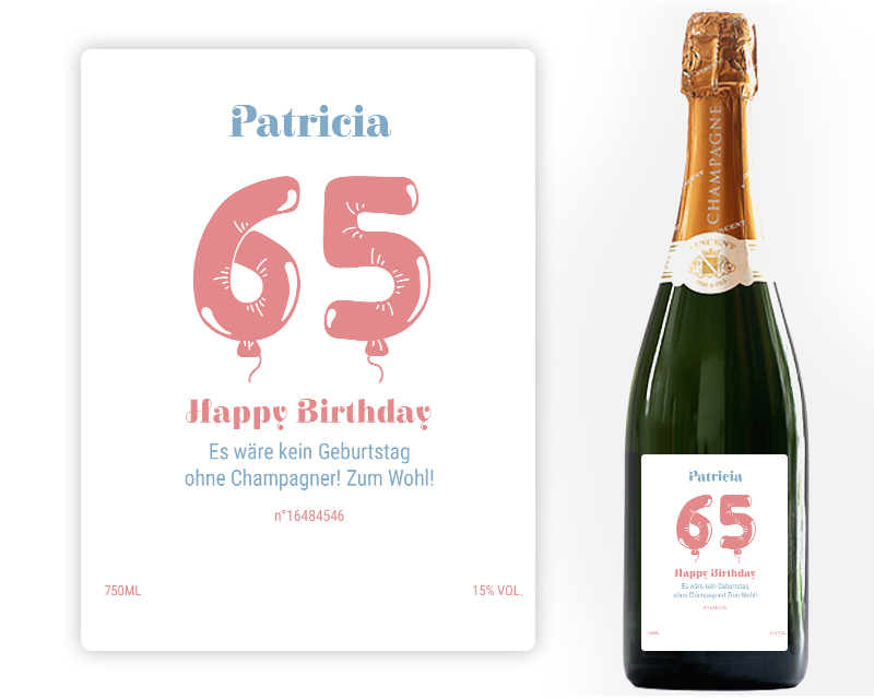 Bild 2 des Produkts Champagner - Kollektion Geburtstags-Luftballons für Frauen anzeigen