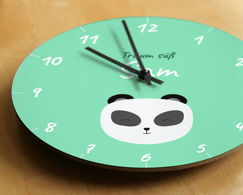 Bild 3 des Produkts Personalisierbare Wanduhr - Kleiner Panda anzeigen