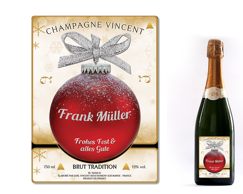 Bild 3 des Produkts Personalisierter Champagner Weihnachten anzeigen