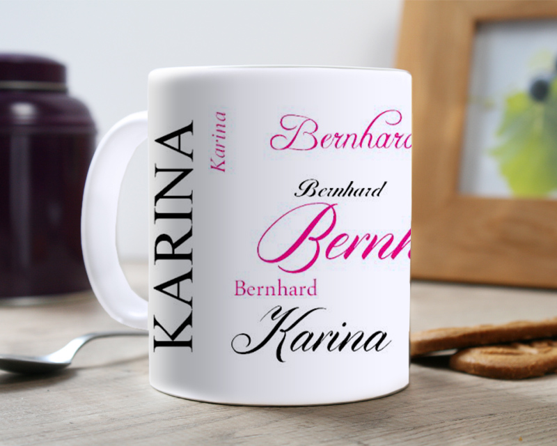 Personalisierte Tasse - Signatur Magenta