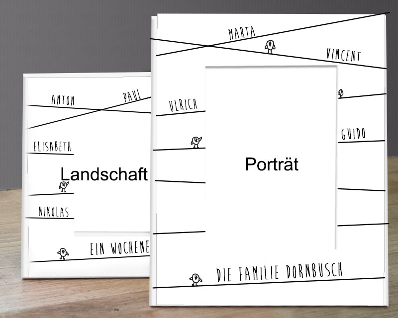 Bilderrahmen weiß Familie Botschaft