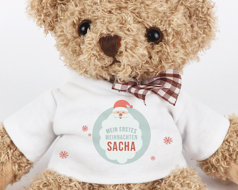 Personalisierbarer Teddybär - Erstes Weihnachtsfest