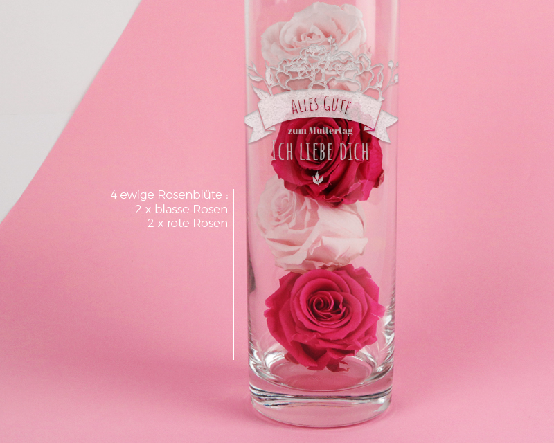 Bild 2 des Produkts Personalisierbare Vase mit Gravur - Blumen Mama anzeigen