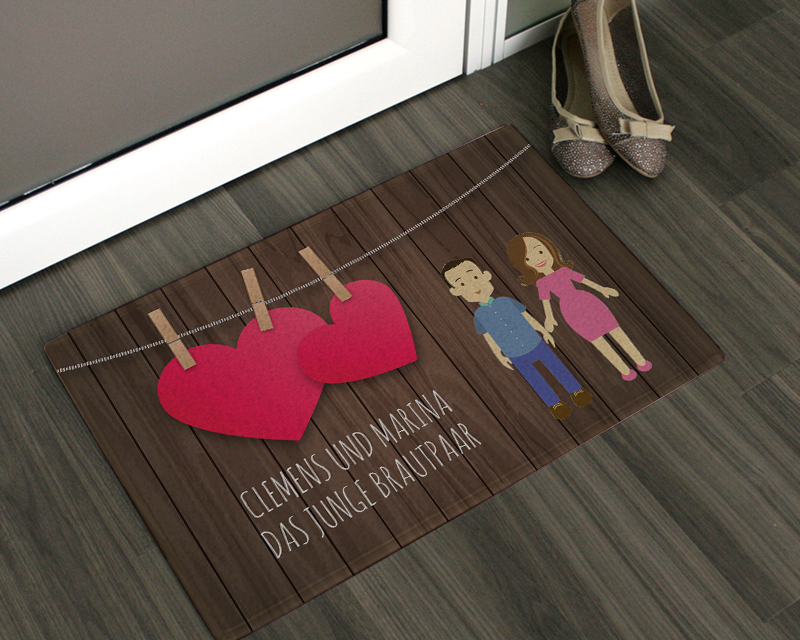 Bild 1 des Produkts Personalisierte Fußmatte - Pärchen Family Circus anzeigen