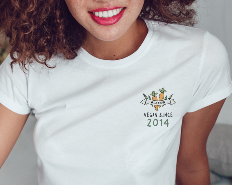 Personalisierbares T-Shirt für Frauen weiß - Green Power