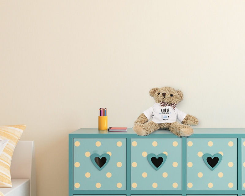 Bild 3 des Produkts Personalisierbarer Teddybär Geburt - Blau anzeigen