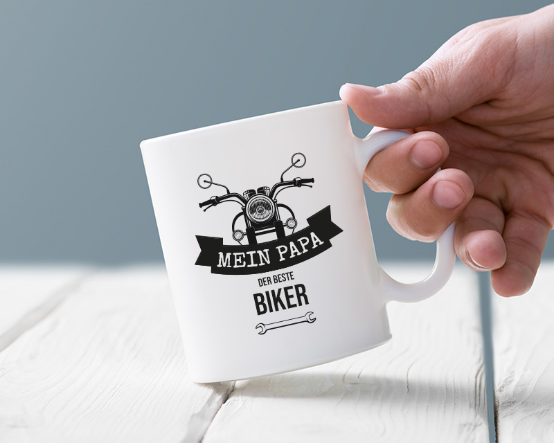 Bild 2 des Produkts Personalisierte Tasse - Bester Biker anzeigen
