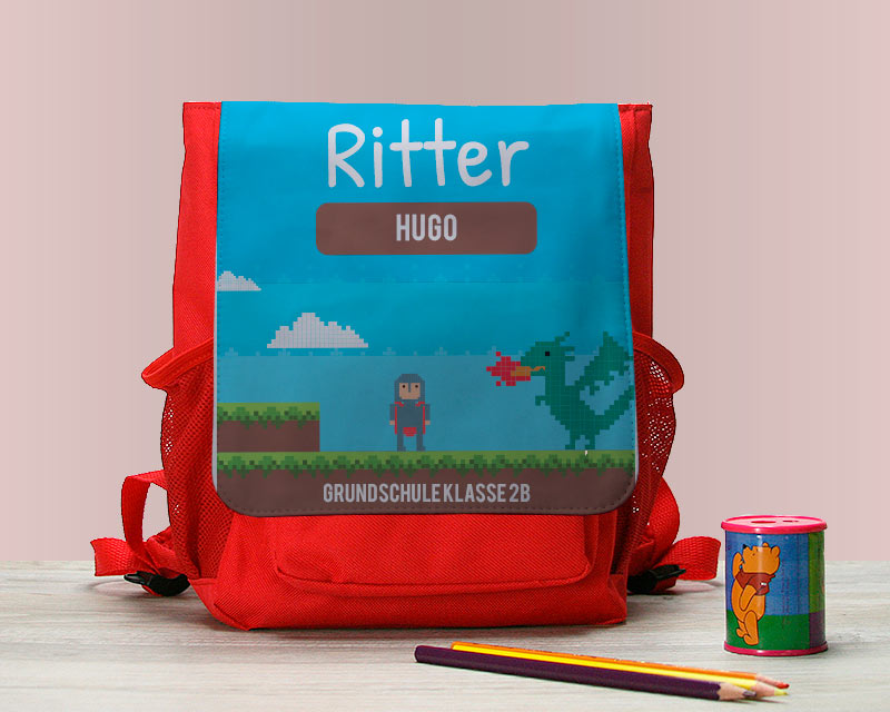 Bild 2 des Produkts Personalisierbarer Rucksack für Kinder - Retro Videospiel - für Jungen anzeigen