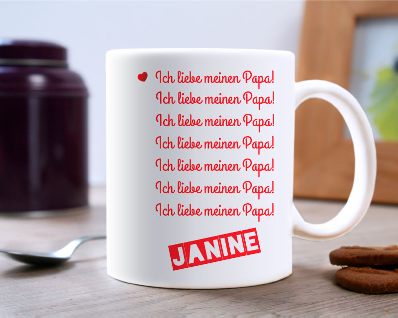 Personalisierte Tasse - "Ich liebe meinen Papa"