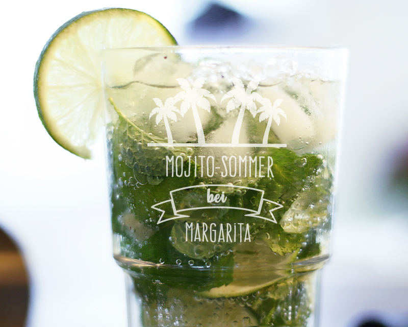 Personalisierbares Mojito-Glas - Sommer-Kollektion Palme