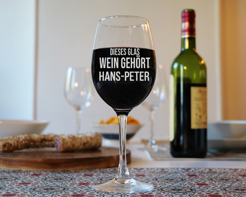 Weinglas  « Dieses Glas gehört ... » für Männer