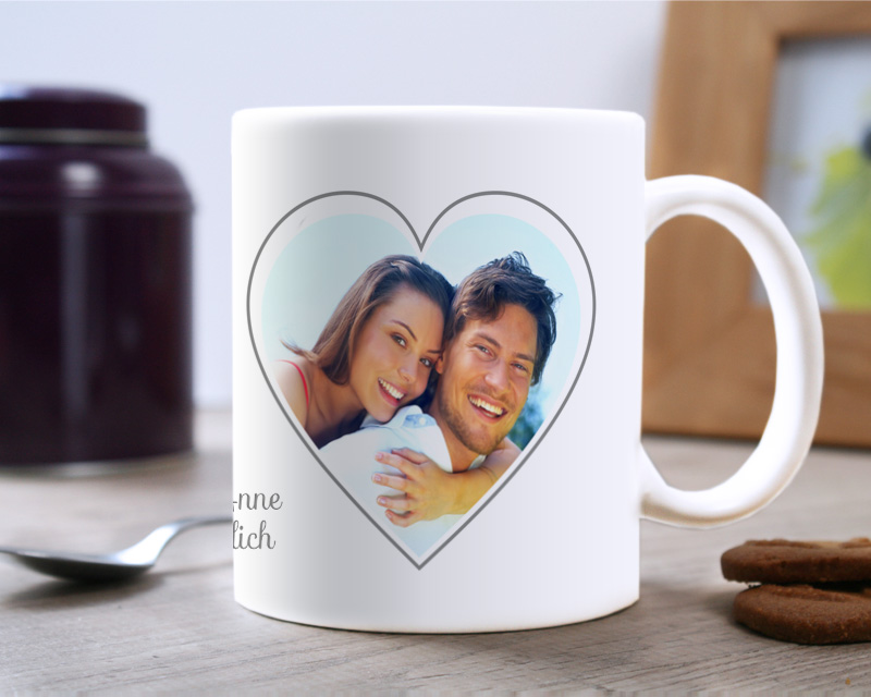 Personalisierte Foto-Tasse - Herz