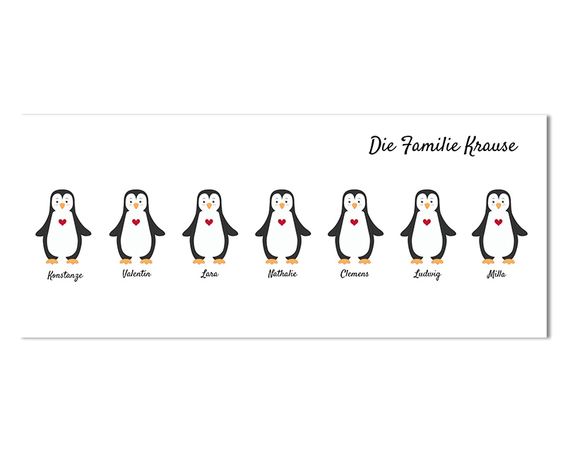 Personalisierte Tasse - Pinguin Familie