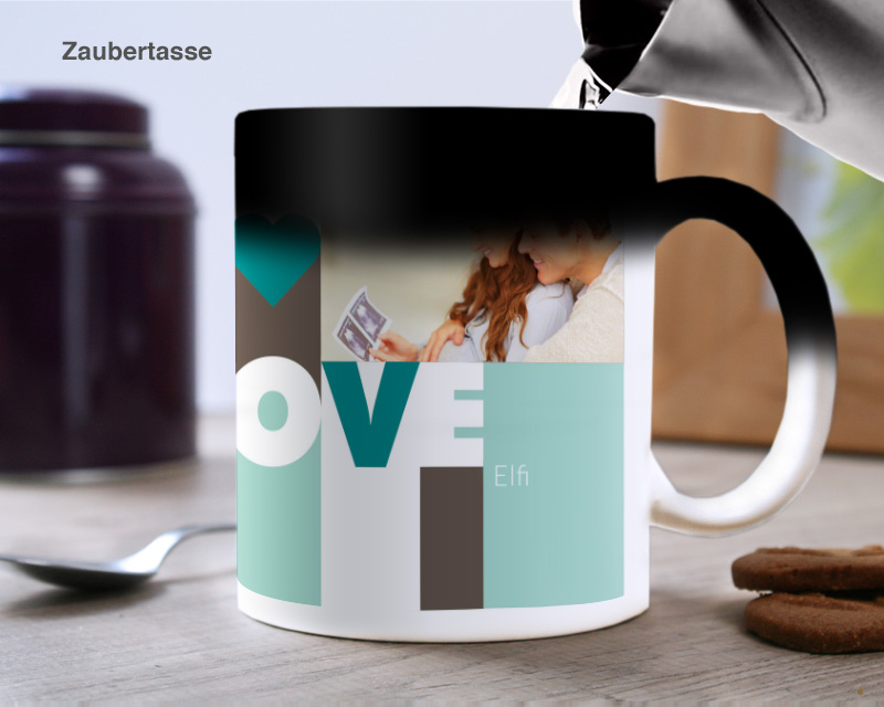 Personalisierte Foto-Tasse - LOVE