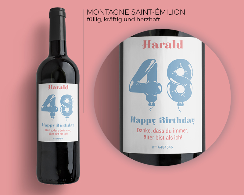 Bild 2 des Produkts Bordeaux Weinflaschen - Kollektion Geburtstags-Luftballons anzeigen