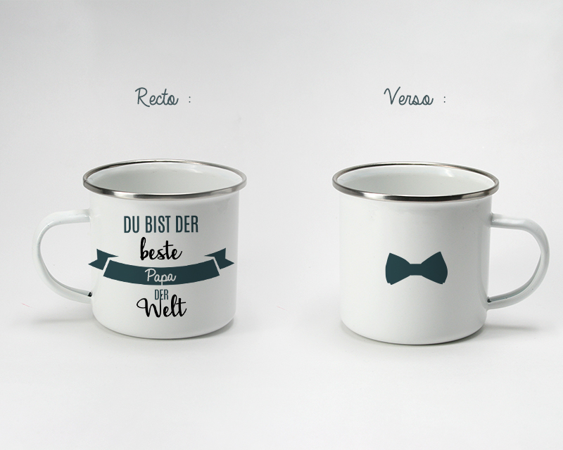 Personalisierte Emaille-Tasse - Du bist der Beste