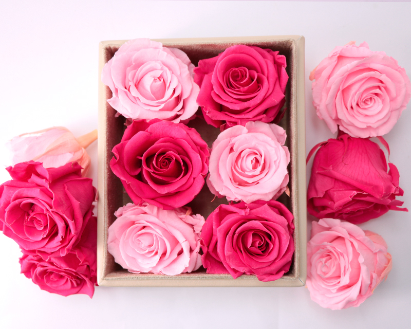 Bild 4 des Produkts Personalisierbares Schmuckkästchen mit 6 ewigen Rosen anzeigen