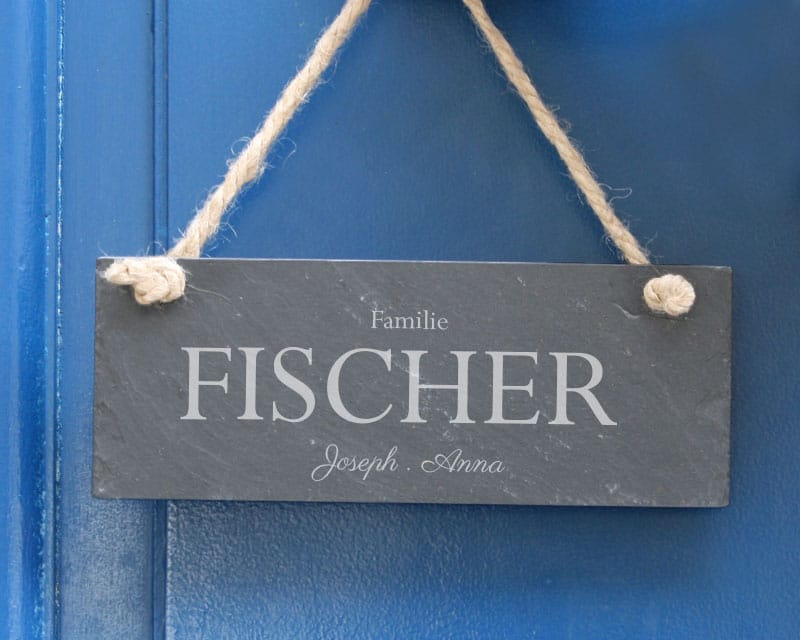 Personalisiertes Türschild - Familie