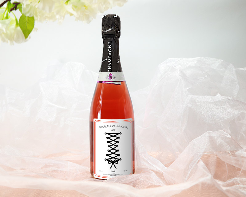 Personalisierbarer Champagner Brut oder Rosé - Korsett